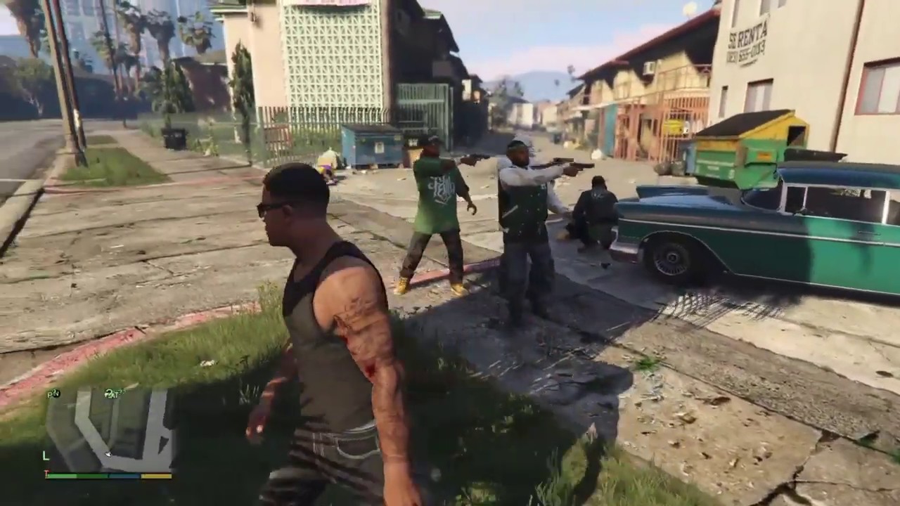GTA 5 HOW TO MAKE BALLAS FIGHT FRANKLIN'S CREW CGF