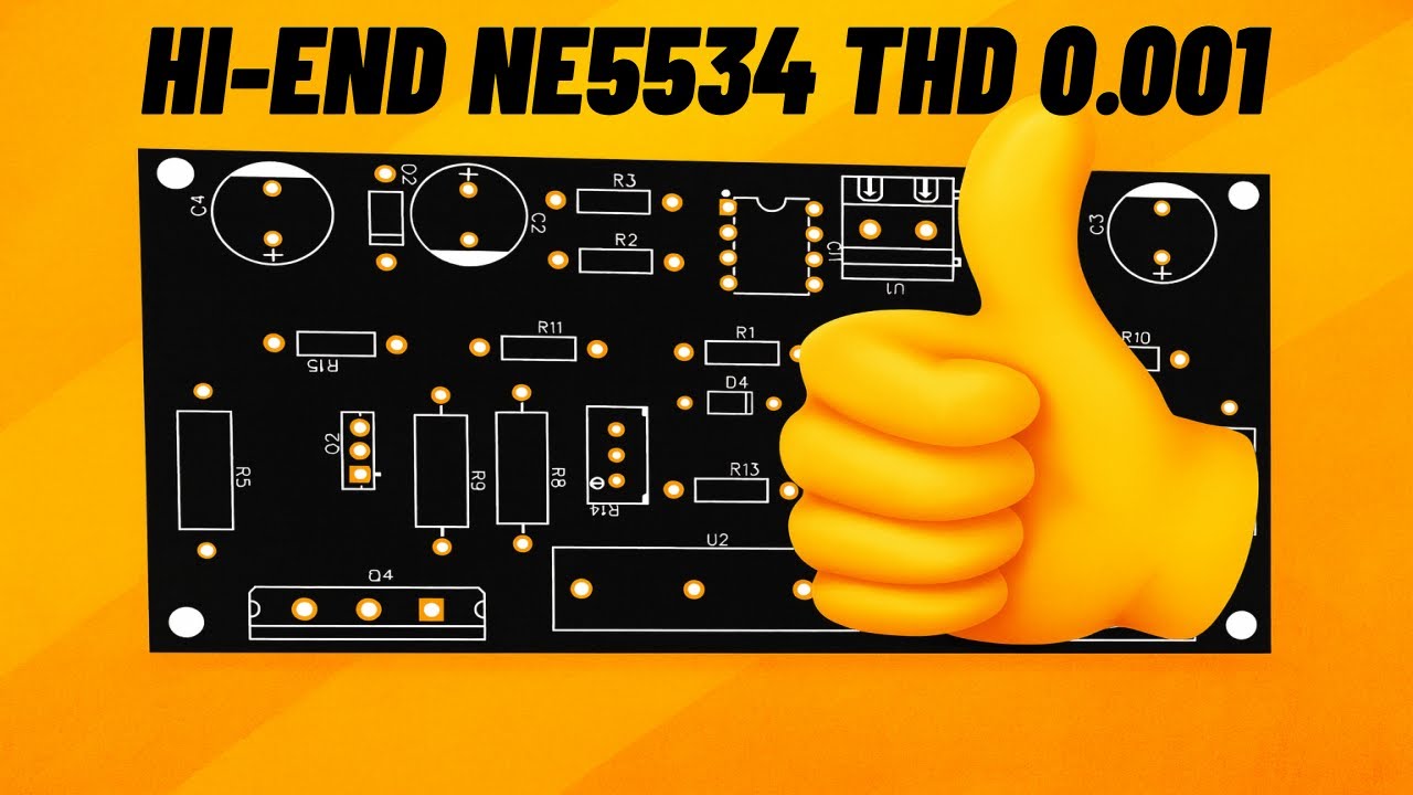 PCB Hi-End com NE5534 — Projeto Completo do Amplificador de Alta Qualidade!