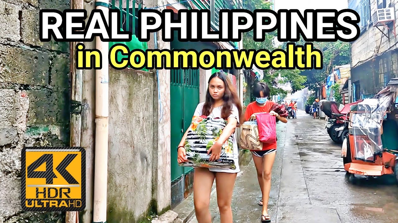 UNBELIEVABLE HIDDEN LIFE in QUEZON CITY | Alleyways Life In Commonwealth Philippines [4K HDR] 🇵🇭