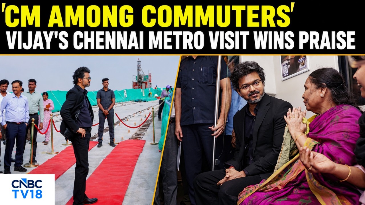 Tamil Nadu CM Vijay Travels On Chennai Metro | Reviews Phase II Project & Meets Commuters | N18V
