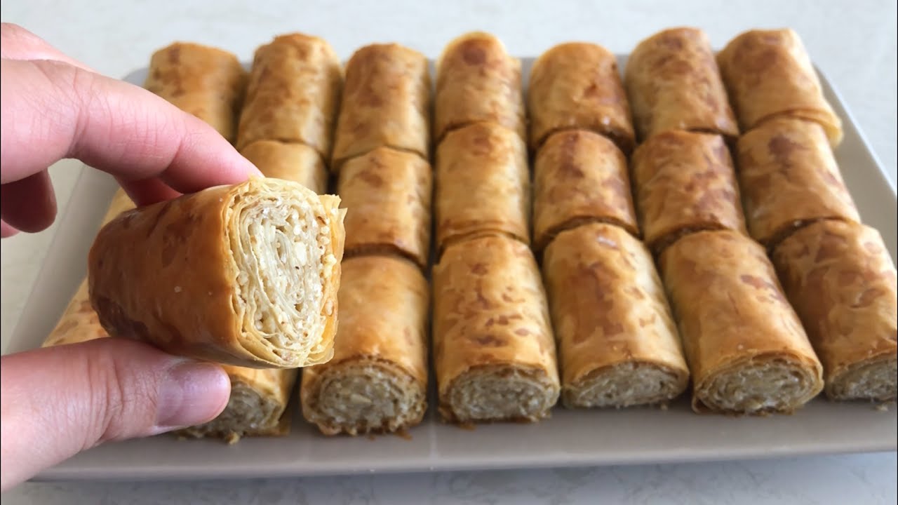 💯 ТАКОГО ХРУСТЯЩЕГО ВКУСА НЕТ‼ ️ (Рецепт теста для пахлавы с хрустящим рулетом тахини)