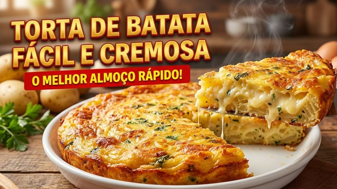 🥔 TORTA DE BATATA NA FRIGIDEIRA + CREME DE ALHO ESPECIAL | Almoço Rápido e Delicioso!