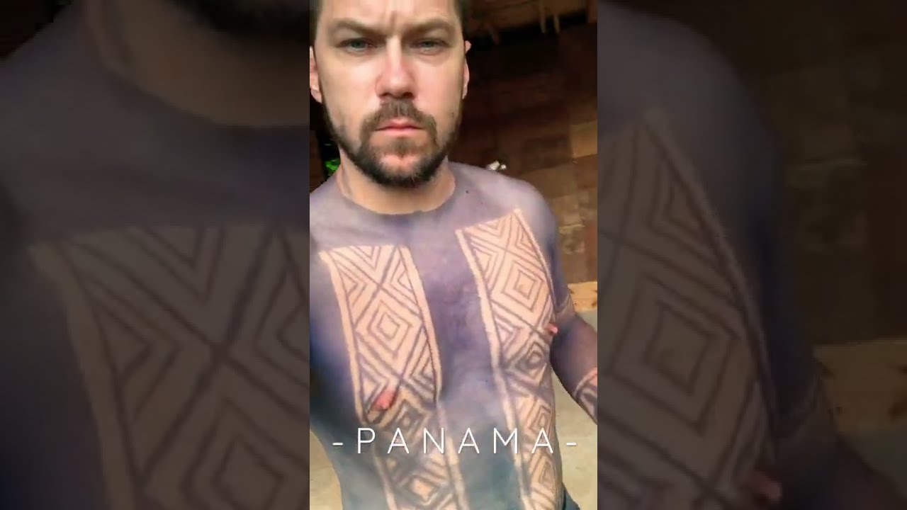 Living with the Embera tribe in Panama and my full body tattoo #embera #panama #paradise #tattoo