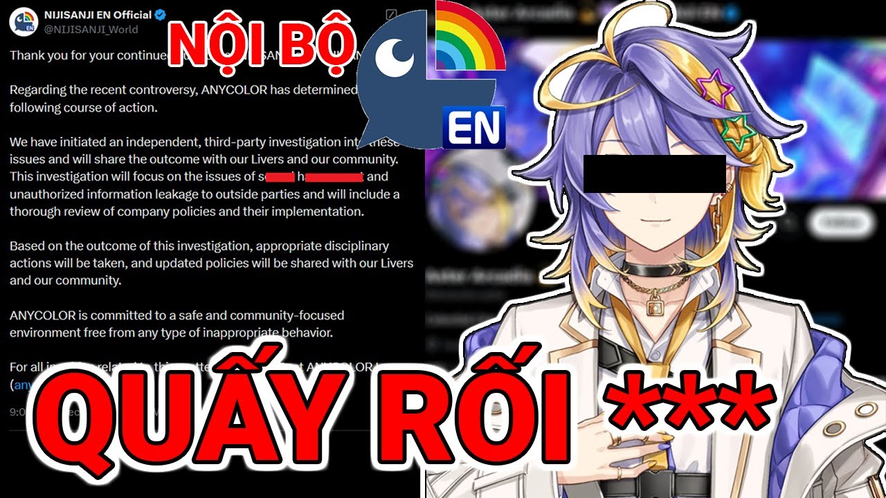 Cáo buộc đồng nghiệp | Vtuber của Nijisanji quấy rối phụ nữ