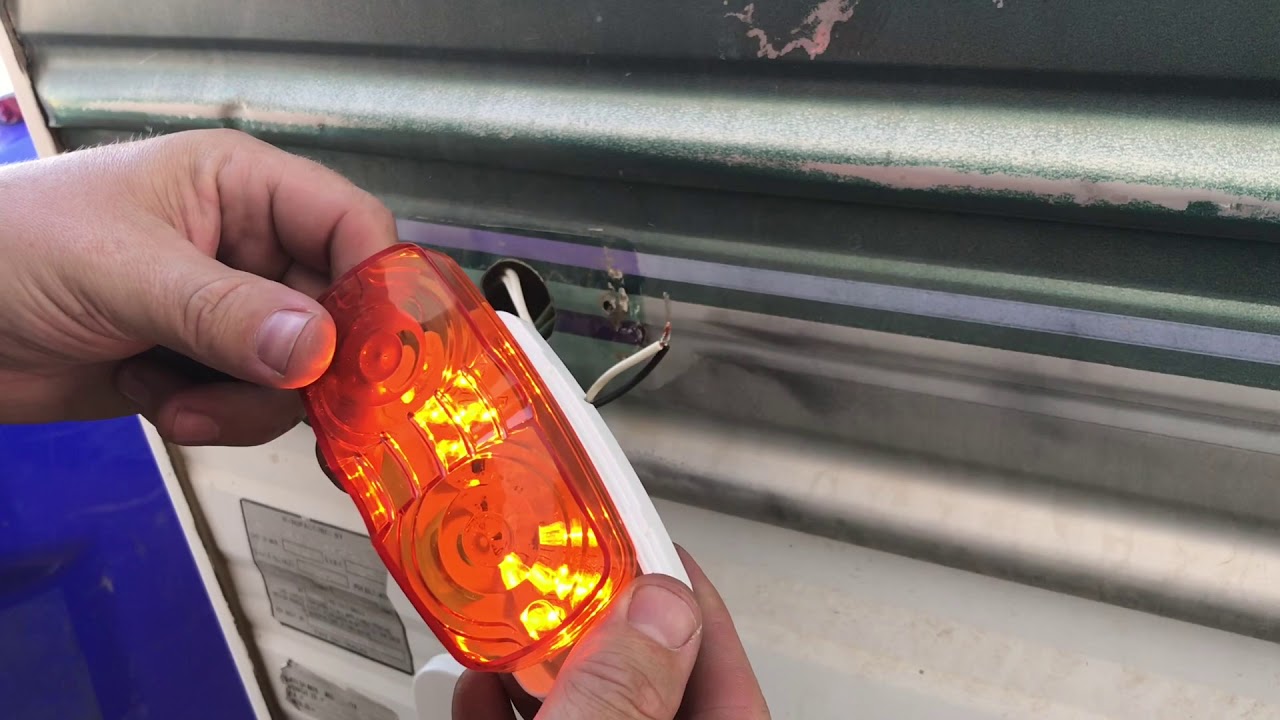 LED Travel trailer marker lights.