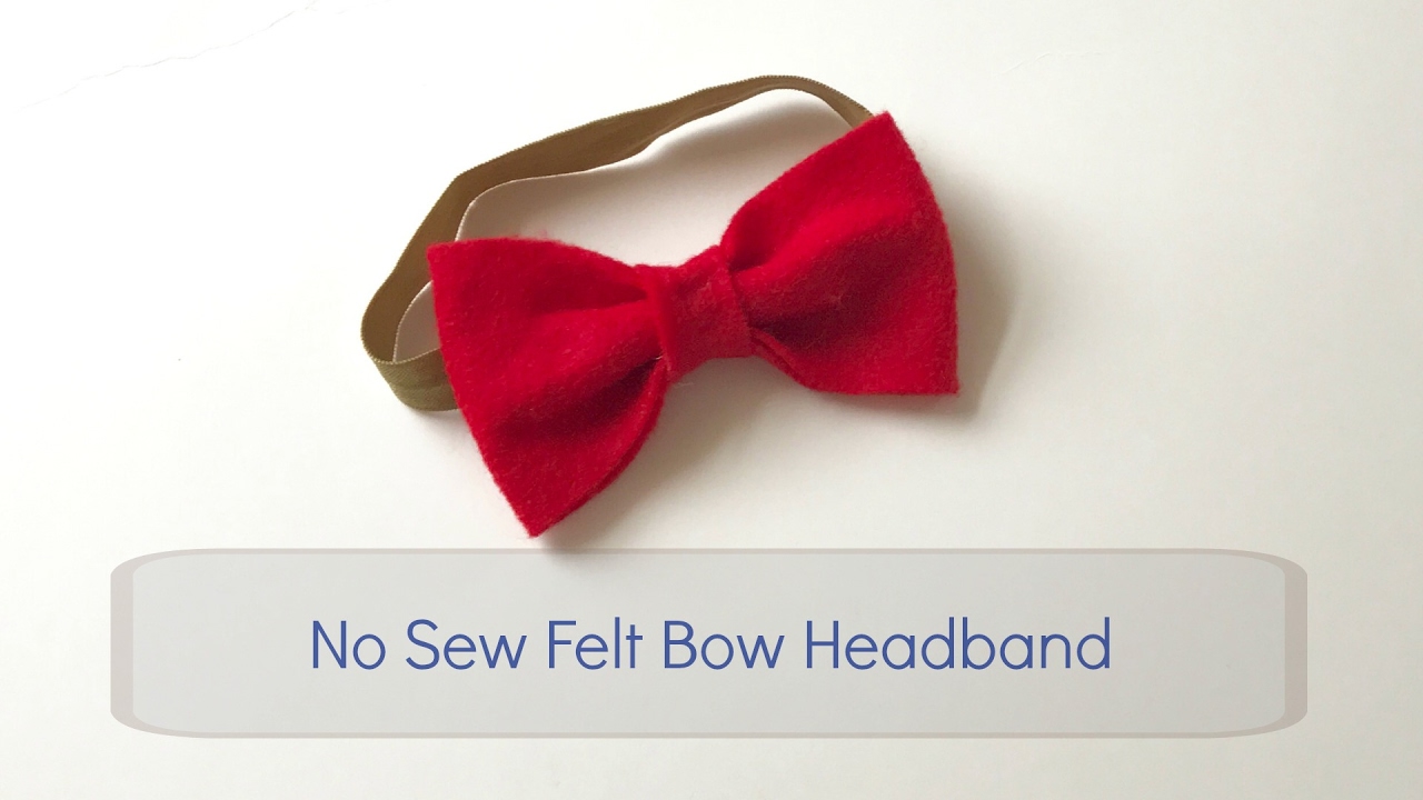 No Sew Felt Bow Headband / DIY baby headband