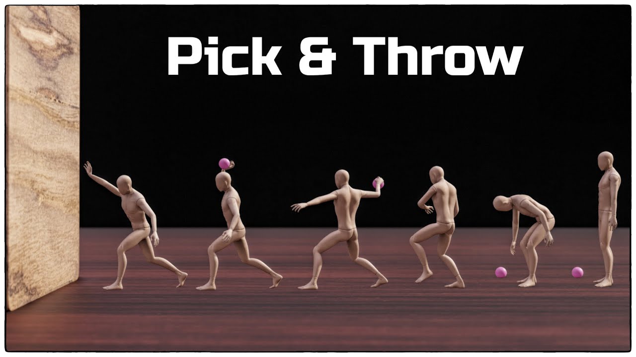 Make 3D Characters Pick and Throw Objects | Blender 3.0 tutorial