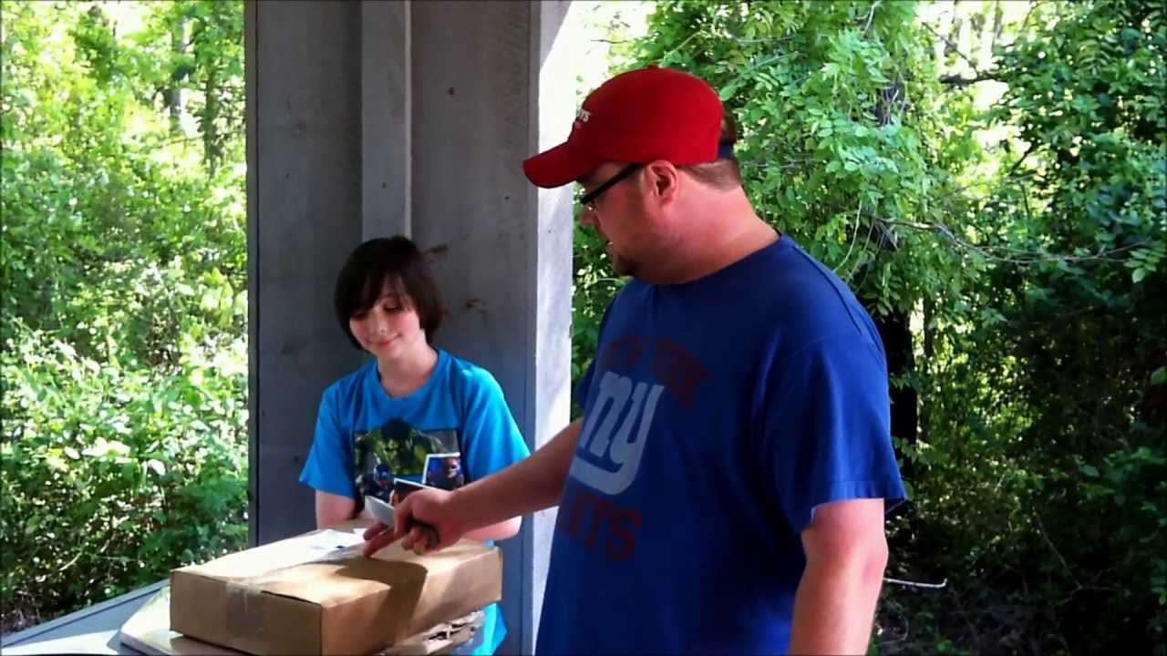 Movieboy007 unboxing the cast iron grate that he won and giving it a test run :)