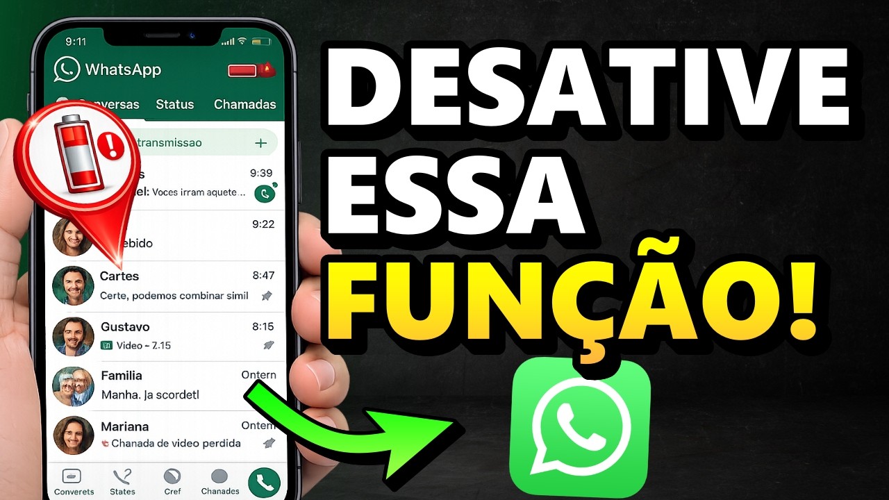 DESATIVE AGORA! O Whatsapp está GASTANDO sua BATERIA e INTERNET sem você saber.