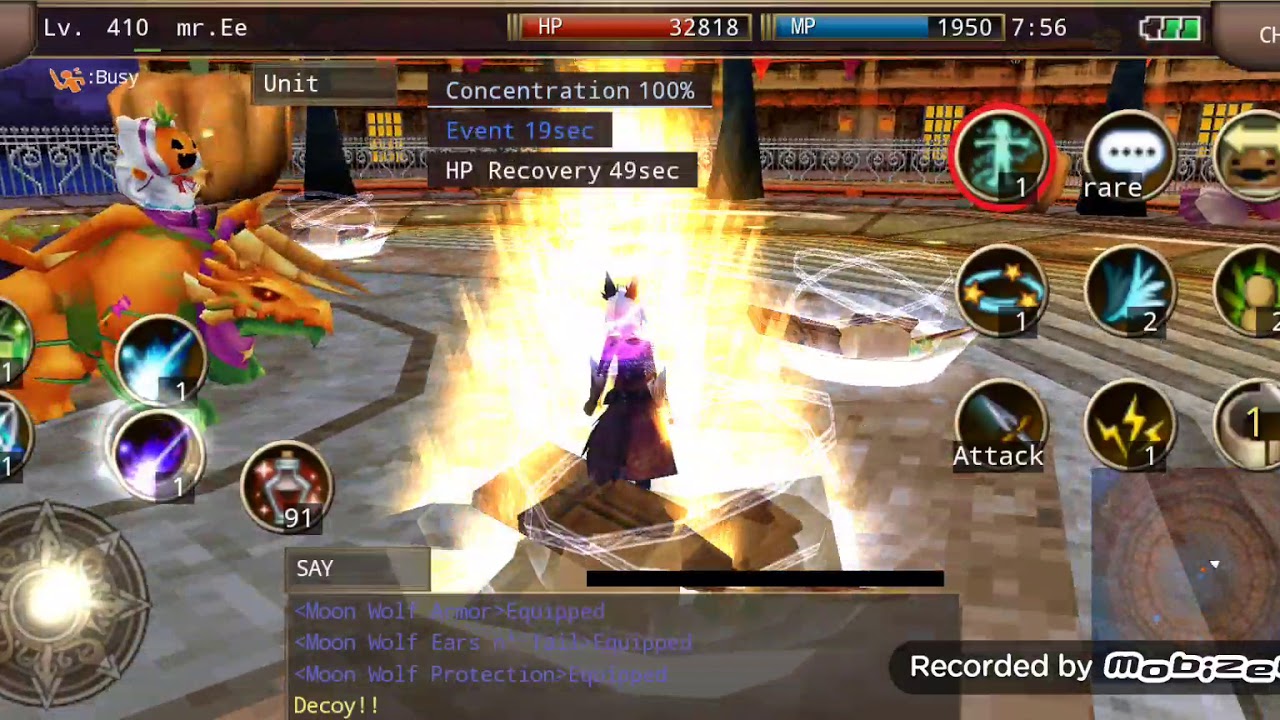 Iruna online sniper HA normal bow vs m.drag-o'-lantern x2.