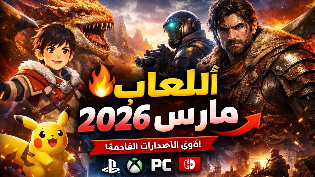 اقوى العاب مارس 2026 الاصدارات اللي راح تهز عالم الالعاب 🔥😱!