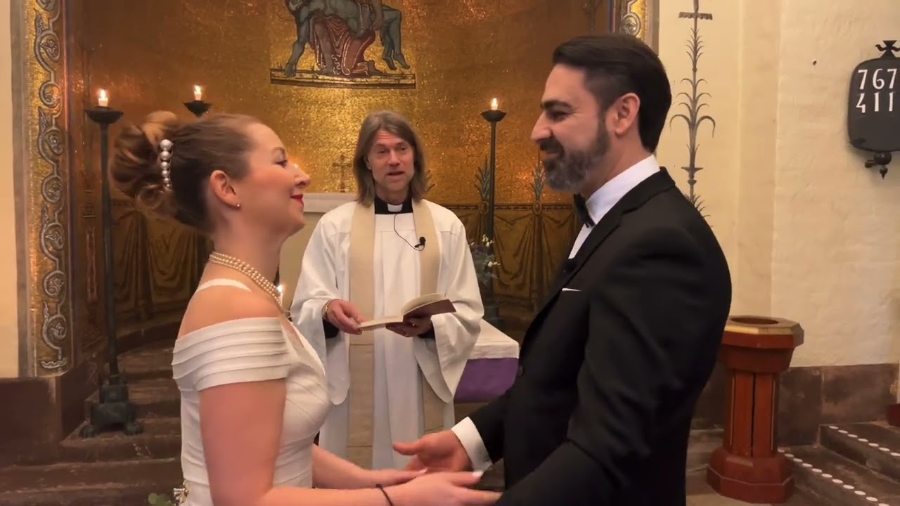 Vigsel av Katja och Tolis i Högalidskyrkan