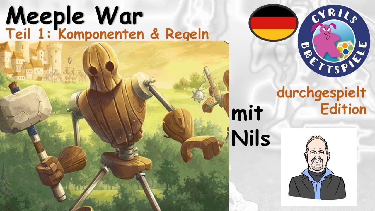 Cyrils Brettspiele - Meeple War Brettspiel (S138E01) - Komponenten & Regeln