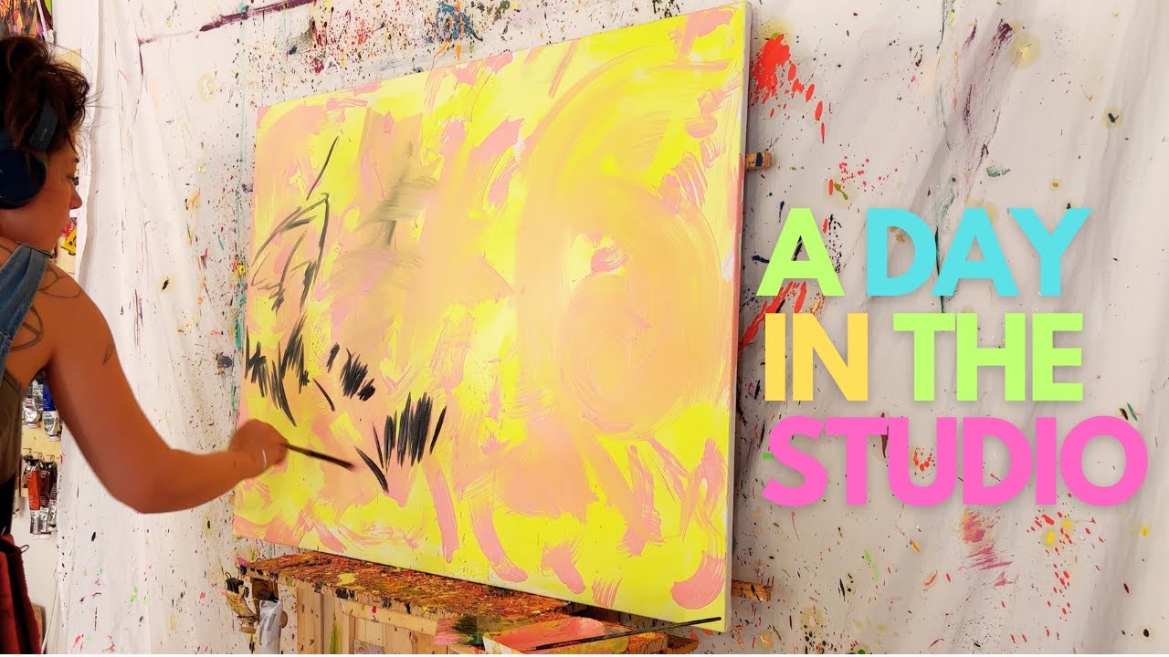 A day in the Studio #art #painting #modernart #workinprogress #oilpainting
