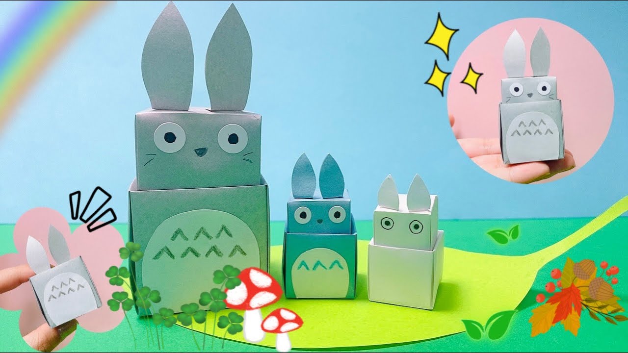 【大トトロ】ミミンズク（1302歳 ）プッシュポップの作り方 折り紙プッシュポップ