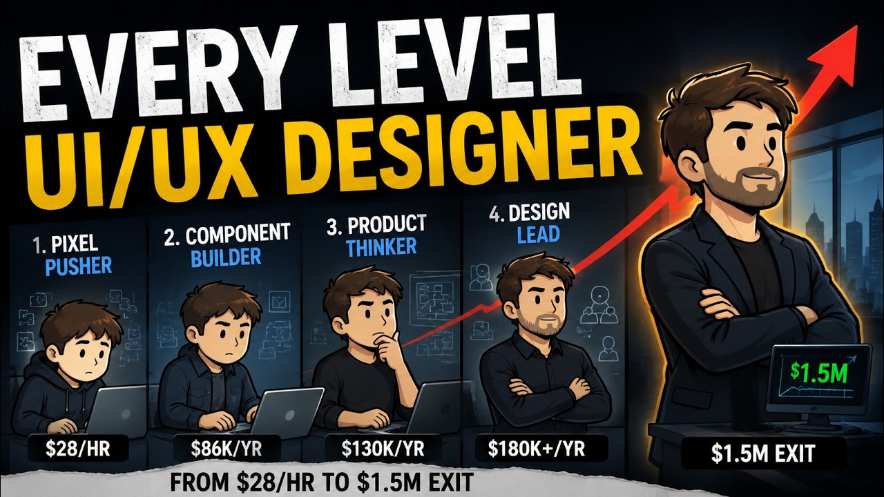 Every Level of a UI/UX Designer's Career | From Beginner to Studio Owner