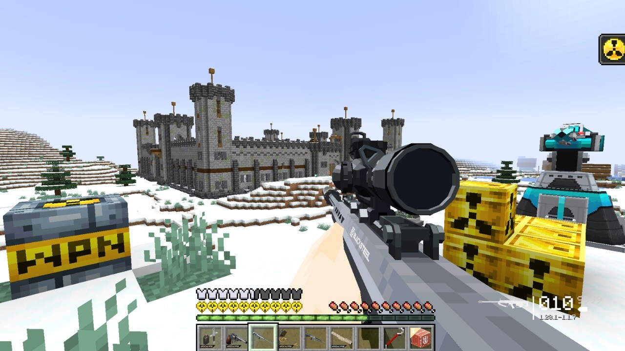 DESTROYING PILLAGER BASTILLE USING NUCLEAR WEAPONS IN MINECRAFT