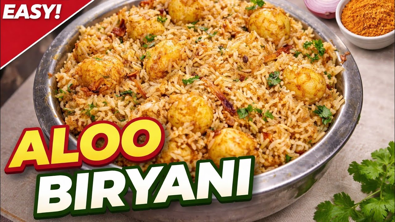 Dum aloo biryani kaise banaye || aloo biryani recipe easy and new trick || aloo biryani recipe 2026