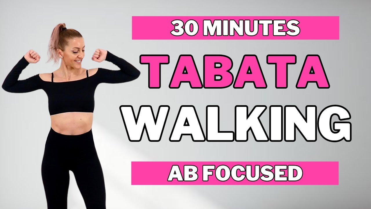🔥30 MIN TABATA WALKING WORKOUT🔥STEADY STATE CARDIO for WEIGHT LOSS🔥ALL STANDING🔥KNEE FRIENDLY🔥+ABS🔥