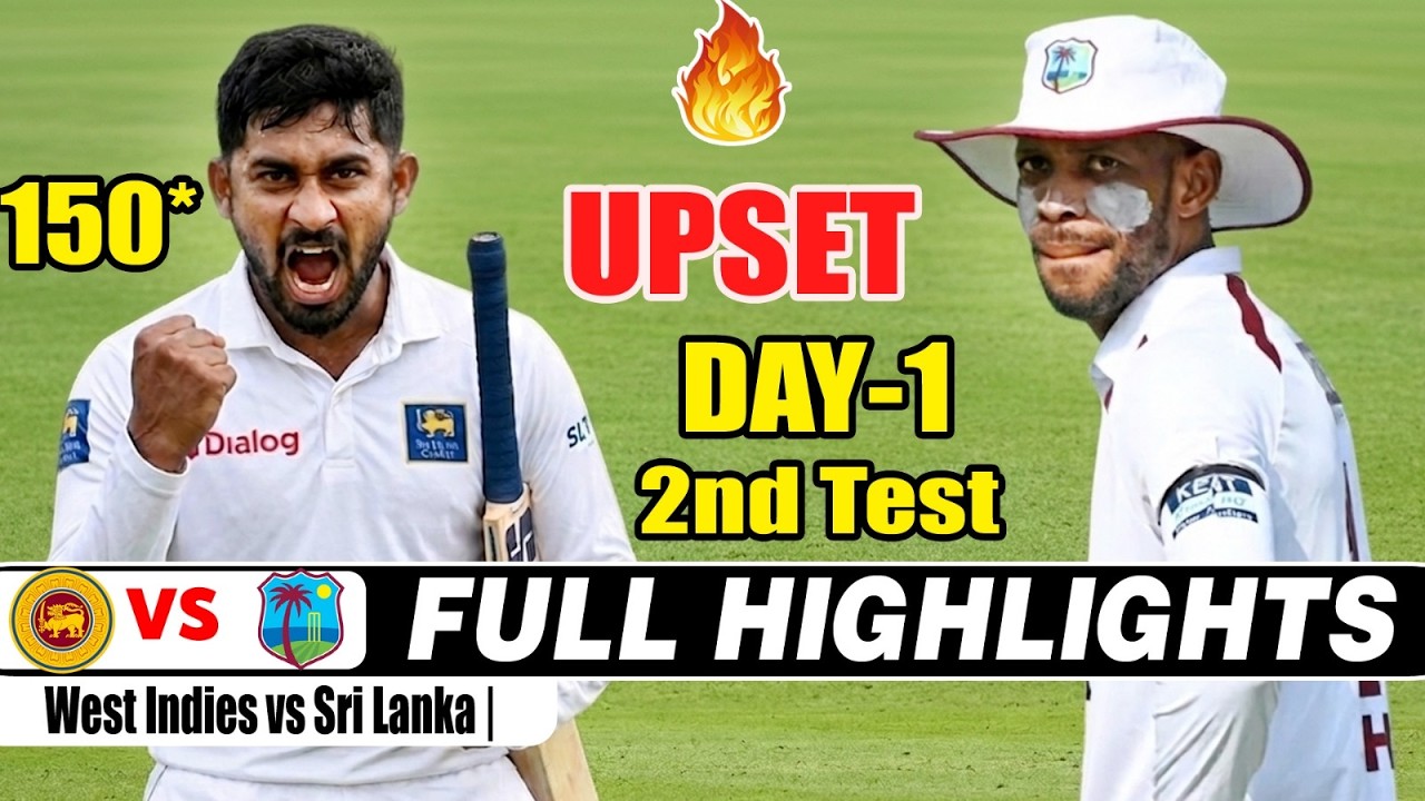 Sri Lanka Vs West Indies 2nd Test Match Day 1 Full Highlights 2026 | SL Vs WI