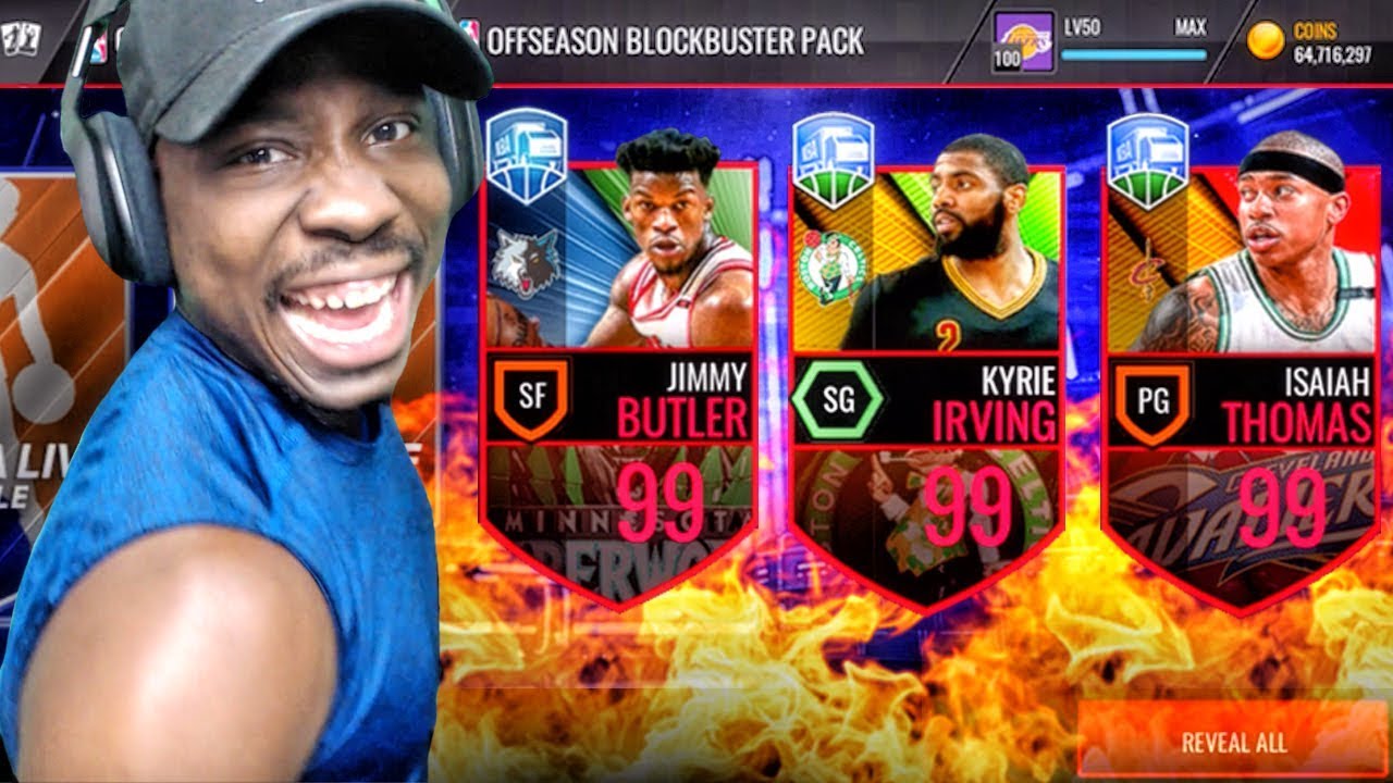 99 OVR KYRIE IRVING & ISAIAH THOMAS OFFSEASON LEGENDS! NBA Live Mobile Gameplay Pack Opening Ep. 161