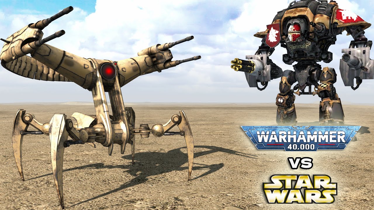 STAR WARS vs WARHAMMER 40K: CIS Battle Droids vs Imperial Guard (4K, Cinematic)