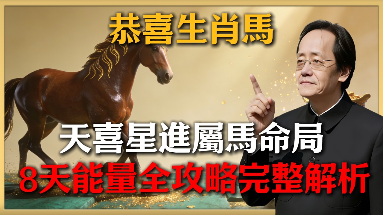 恭喜生肖馬！2026年3月中「天喜」入命，這8天是橫財關鍵，抓緊否則全年財運平平！#倪海廈 #命理 #生肖 #運勢