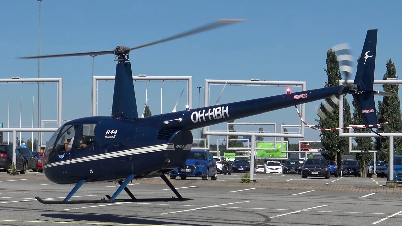 4K| Heliwest Robinson R44 Raven II OH-HBH | Ideapark, Lemp&auml;&auml;l&auml;