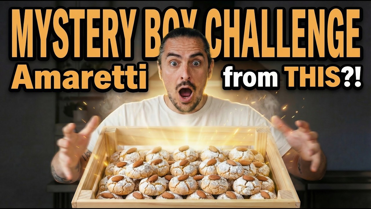 WE Made AMARETTI from a Mystery Box!! Italian Amaretti cookies recipe with @moderndaynonna