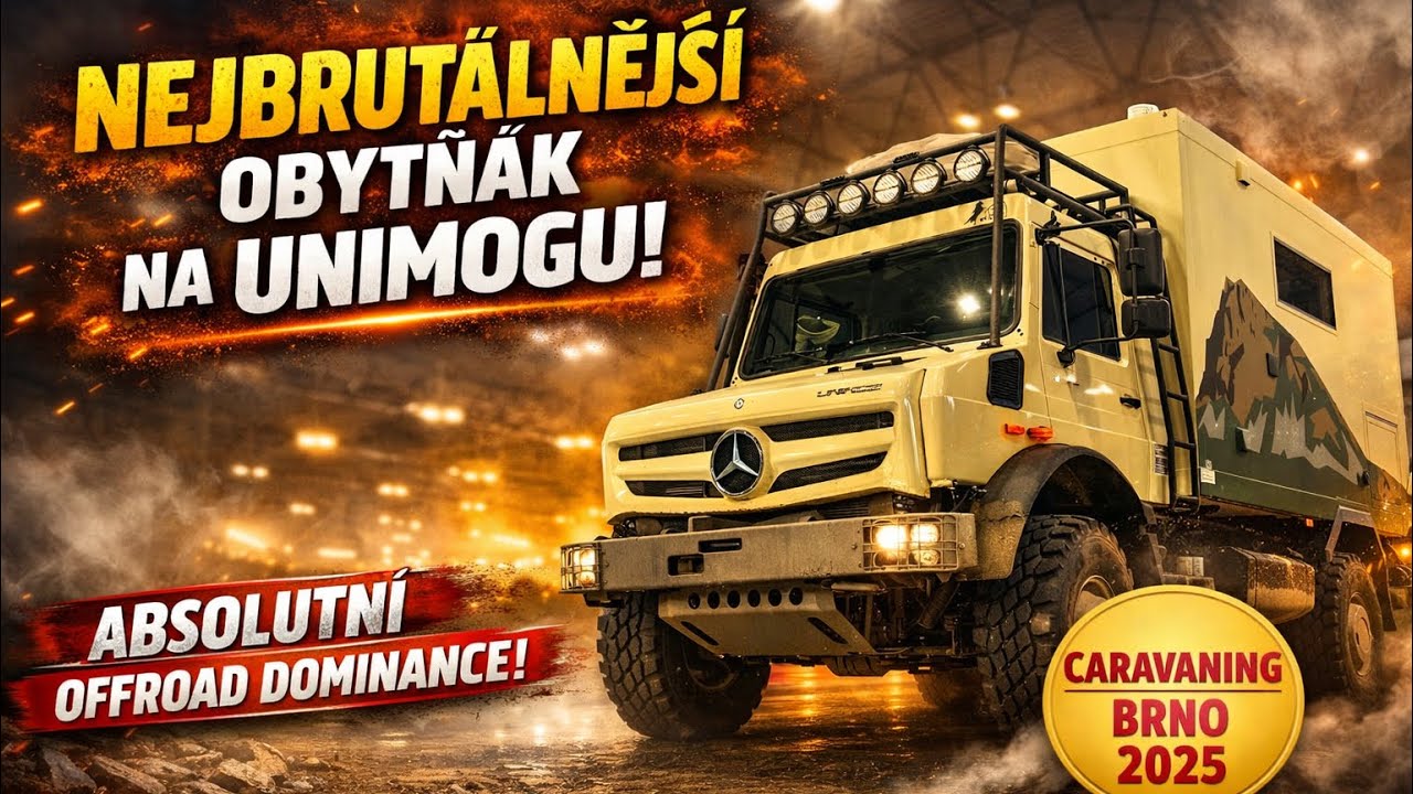         UNIMOG 4x4 jako expediční obytné auto? Tohle monstrum nemá konkurenci Caravaning Brno 2025