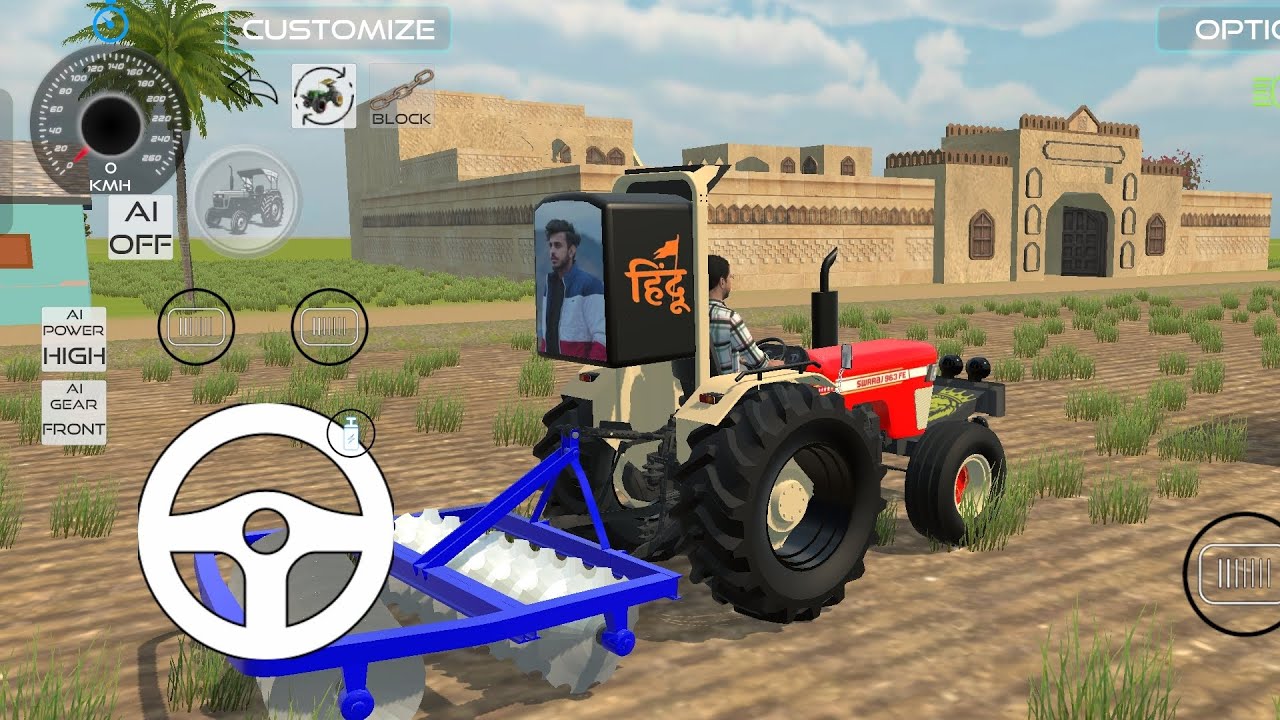 Swaraaj💫tractor driving 👍games #nishu #deshwal #modification #tractorvideo #gaming🎋🎋🎋 ##gameplay 