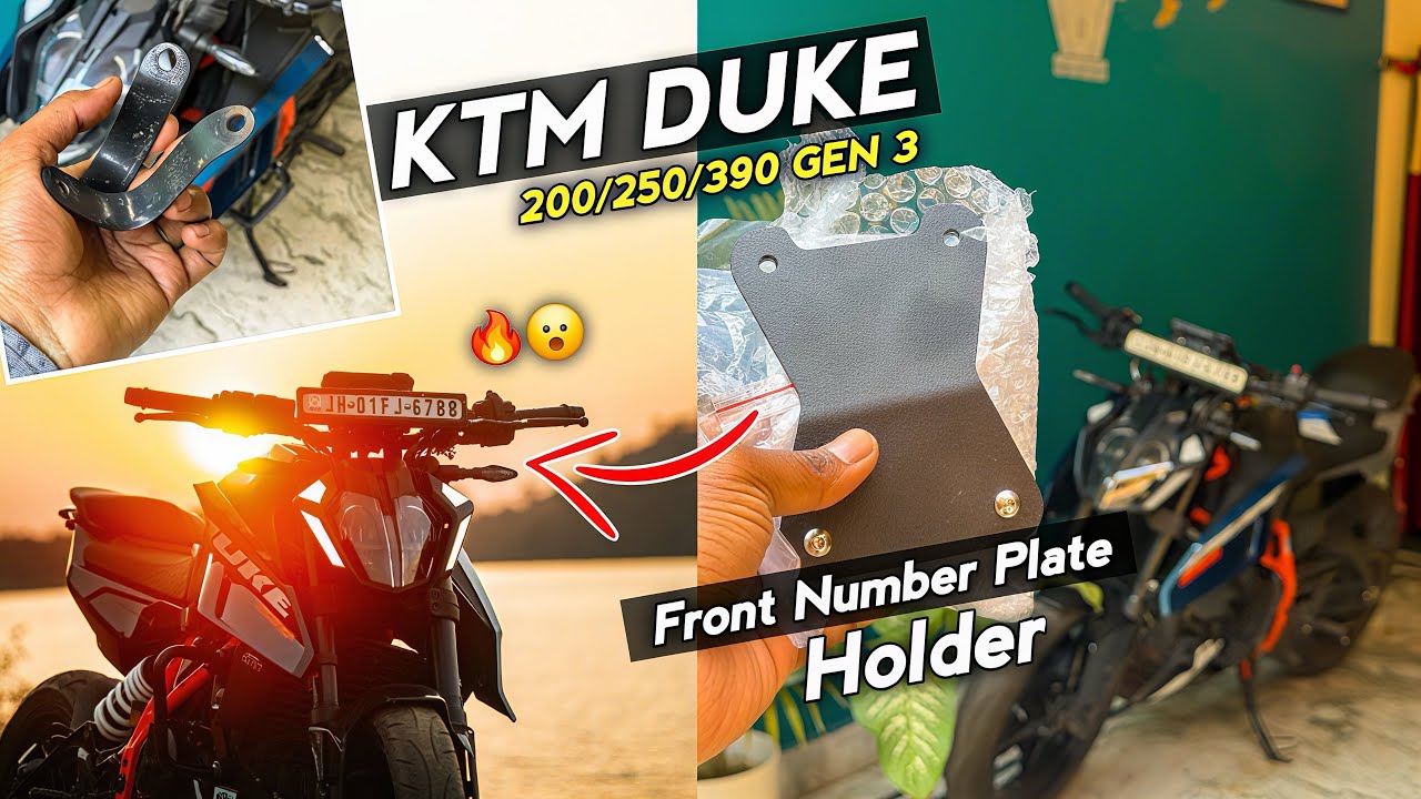 New Modification In Duke 390 Gen3 | Front Number Plate Universal Holder | Duke390 Modified 🚀🔥