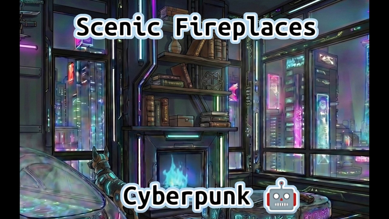 Scenic Sc-fi Fireplace - 2 Hours 🔥