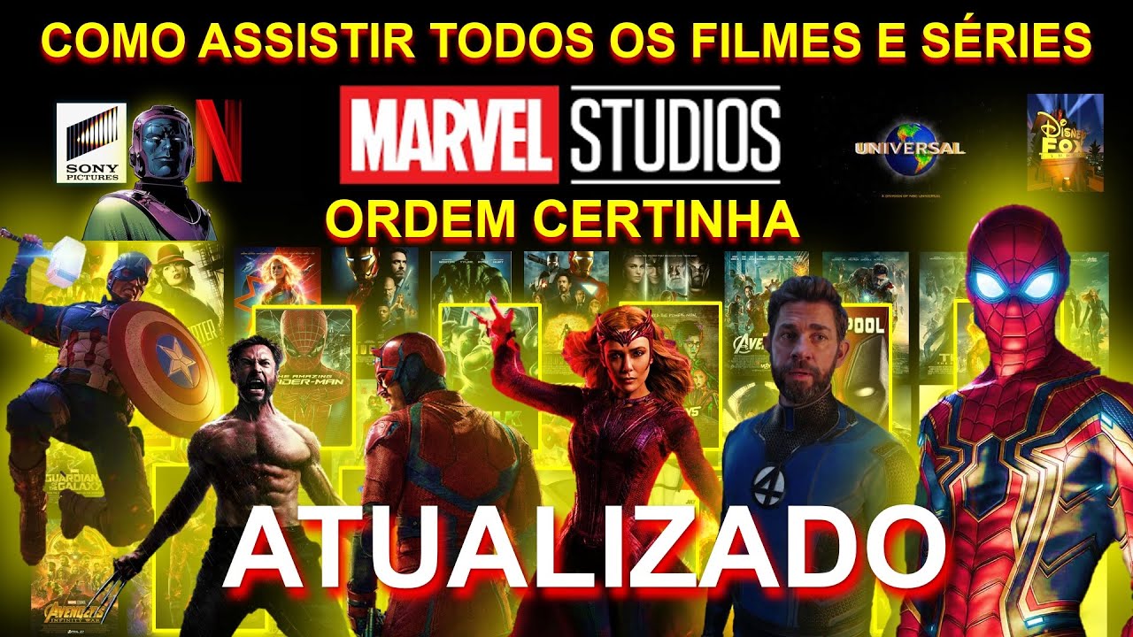 COMO ASSISTIR OS FILMES E SÉRIES DA MARVEL - ORDEM CRONOLÓGICA - COMPLETO E ATUALIZADO #marvel