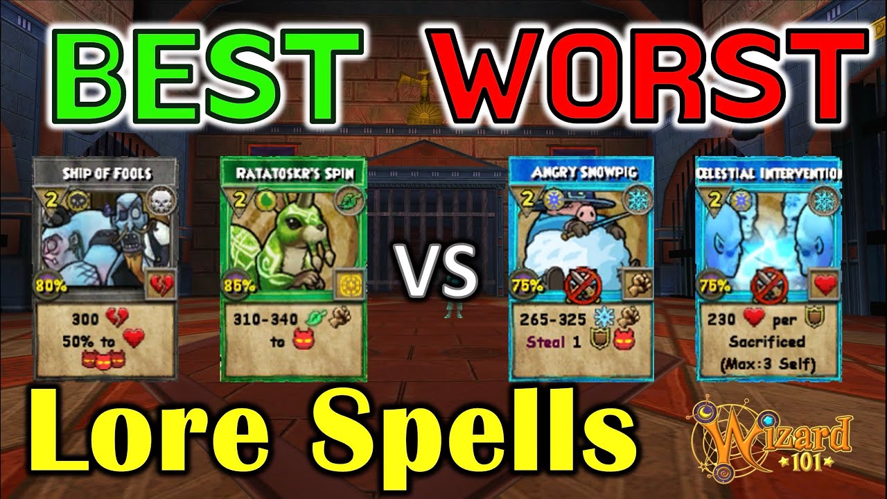 Wizard101 - Best VS Worst Lore Spells!
