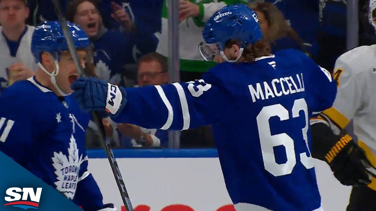 Maple Leafs' Nicolas Roy Sets Up Matias Maccelli With Slick Between The Legs Feed