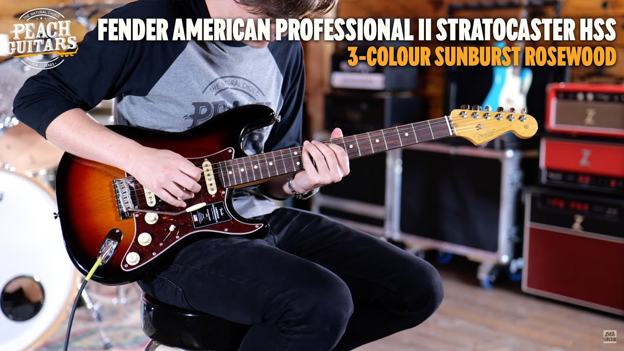 No Talking...Just Tones | Fender American Professional II Stratocaster HSS 3-Color Sunburst Rosewood