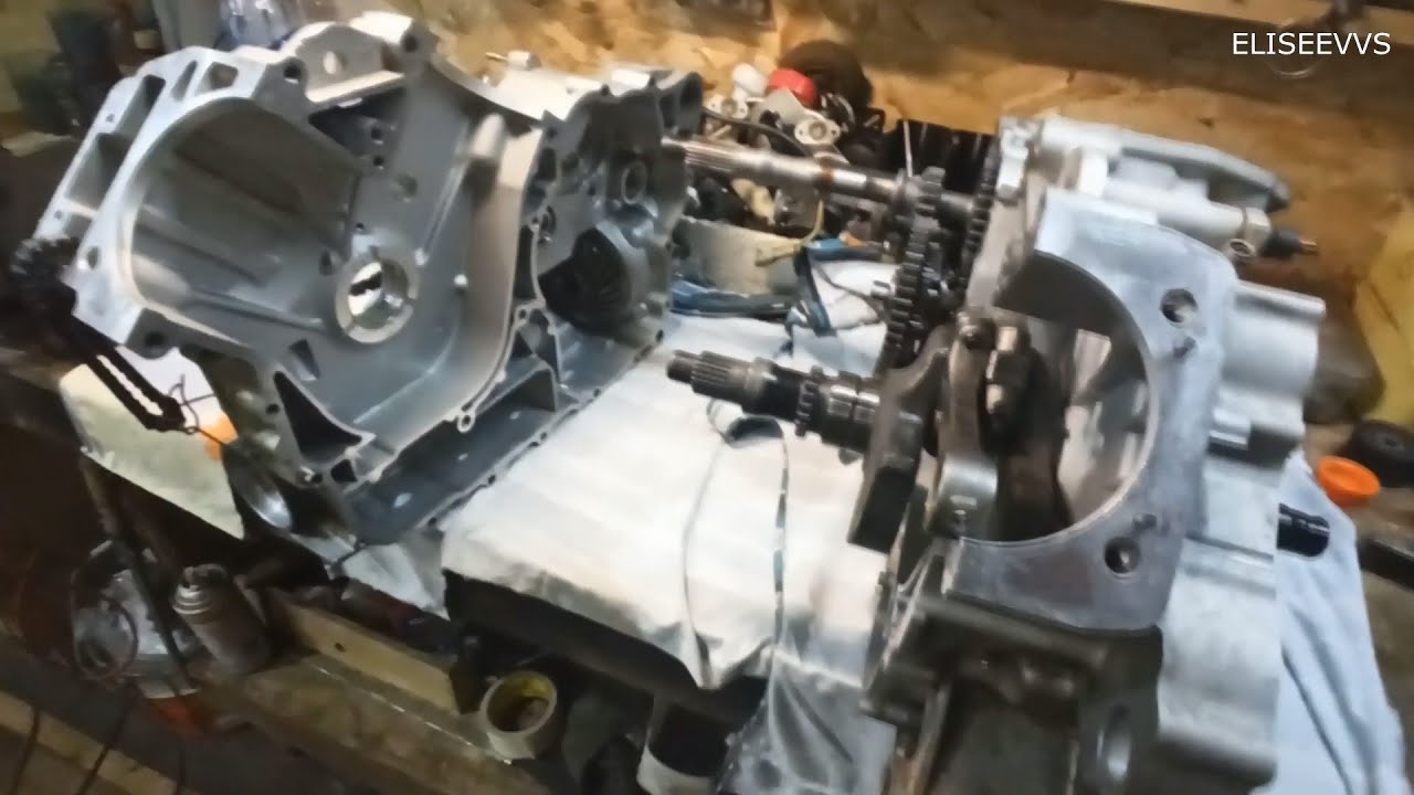 сборка двигателя 2V91W CF moto X8 часть 1