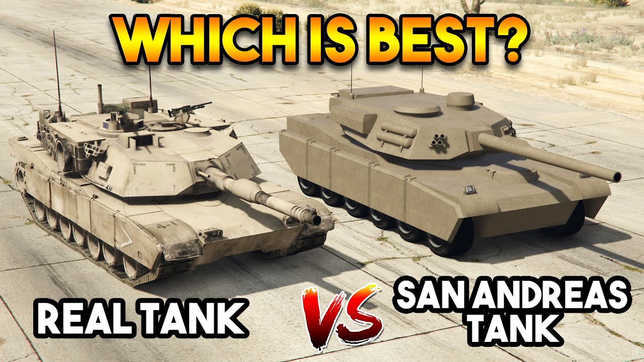 GTA 5 - REAL LIFE TANK VS GTA SAN ANDREAS RHINO TANK (WHICH IS BEST?)