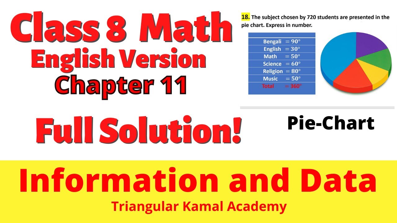 Class 8 Math chapter 11 full solution || Information and Data || Digital Solution Class 8 Math Ex-11