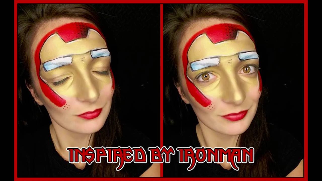 Ironman Style Face Painting Mask Tutorial