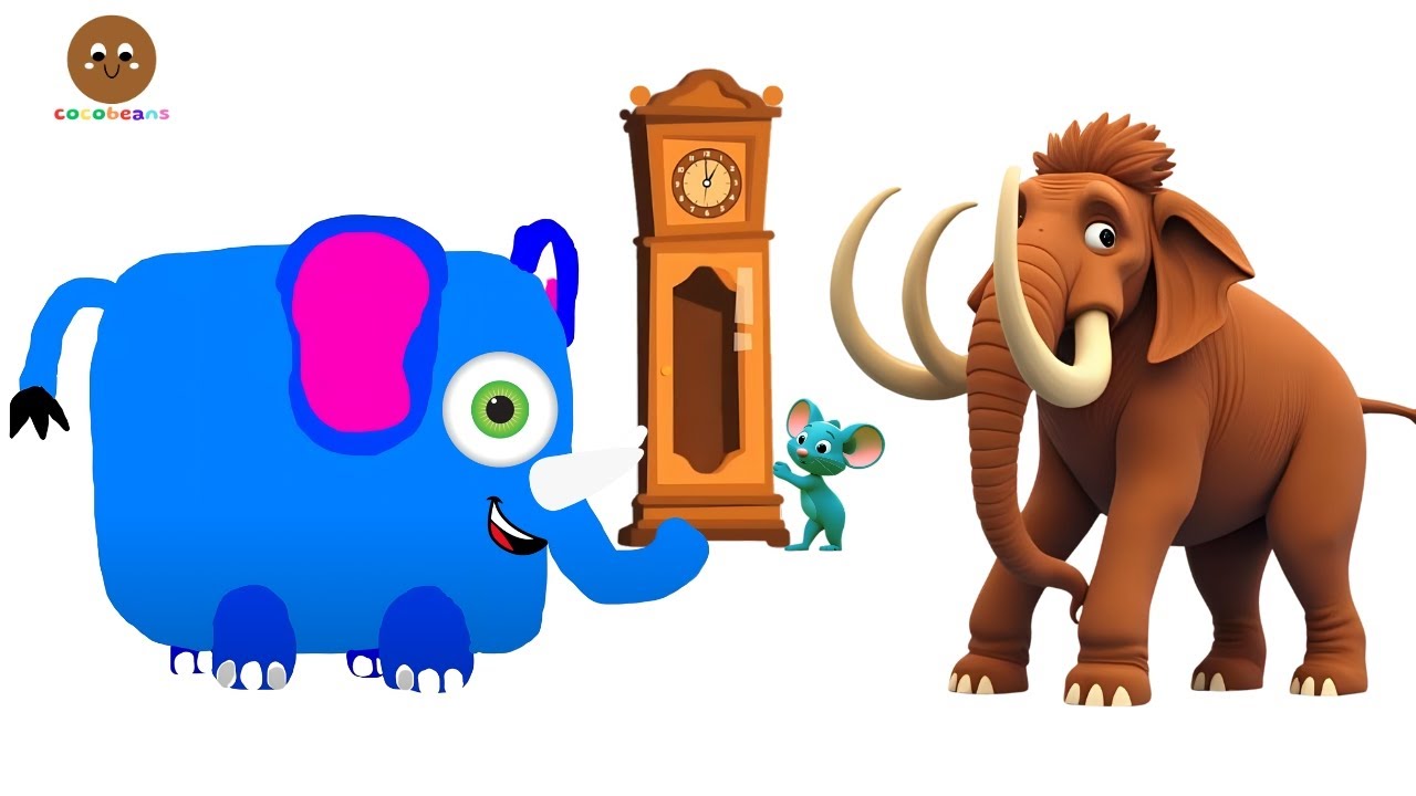 Hicory dicory Dock Mammoth went up the clock | Cocobeans Kids Tv Featuring Mammoth
