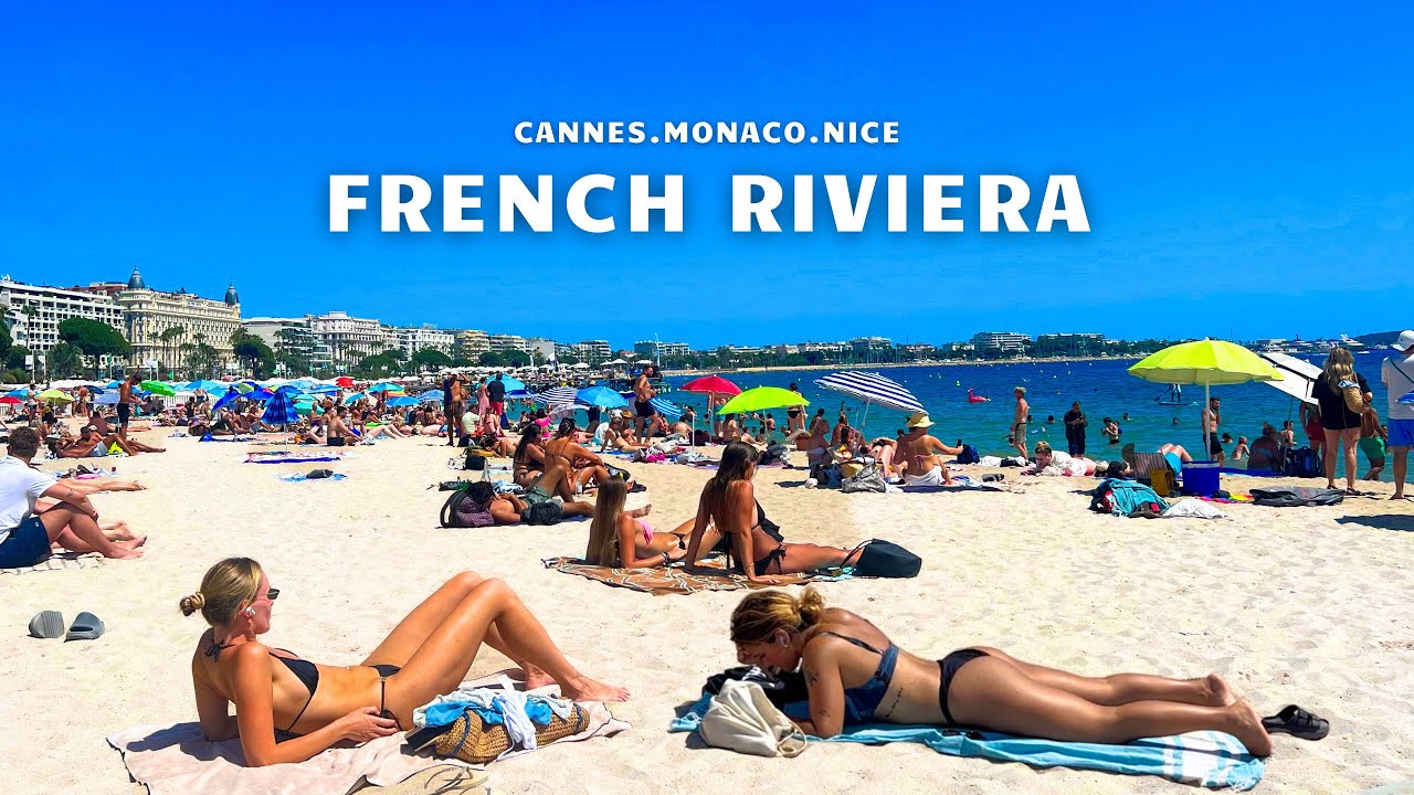 French Riviera 4K Walking Tour 🇫🇷 Cannes, Monaco & Nice | Vibrant Coastal Cities & Local Vibes