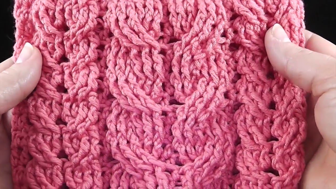 Large Wheat Stitch (Crocheted)