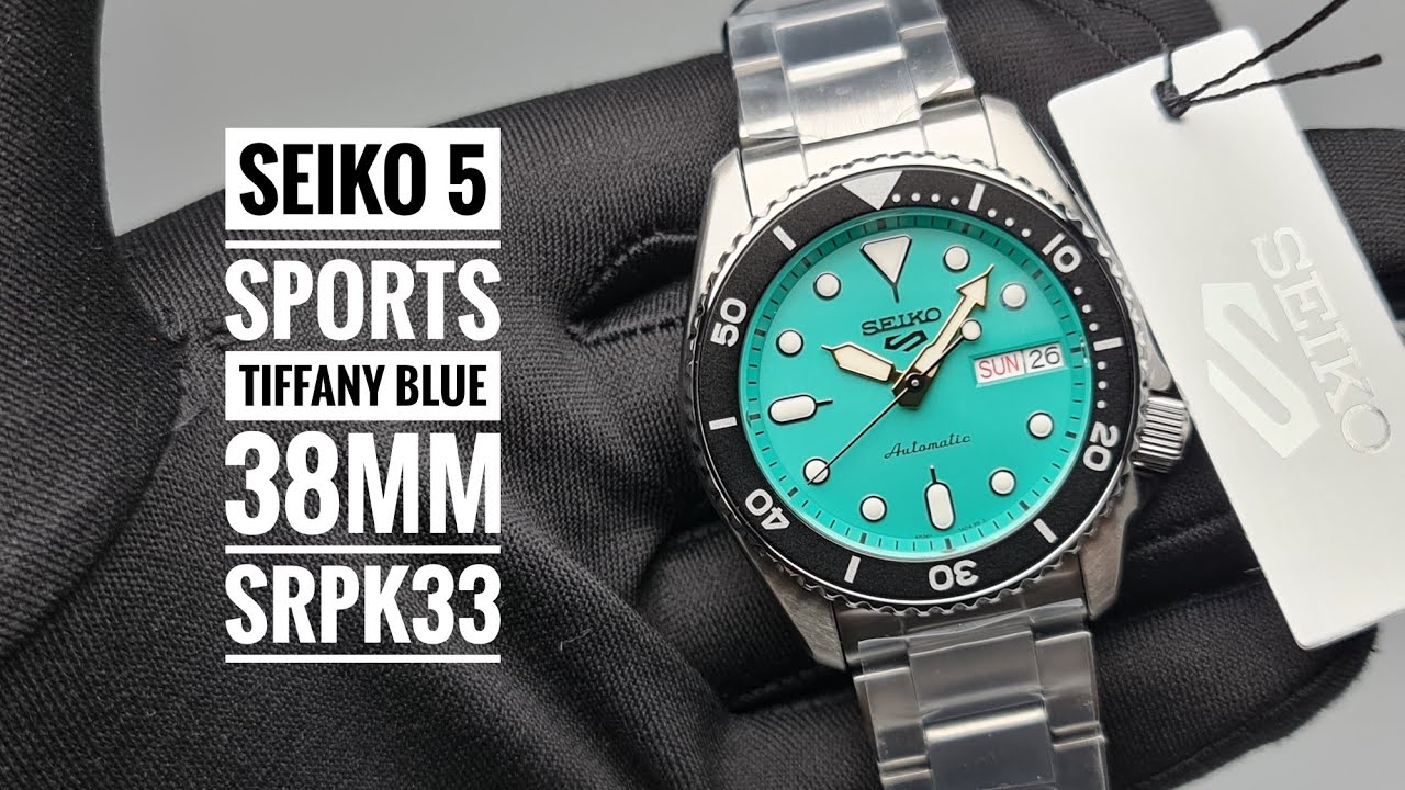 Seiko 5 Sports Automatic 38mm Tiffany Dial SBSA229 SRPK33