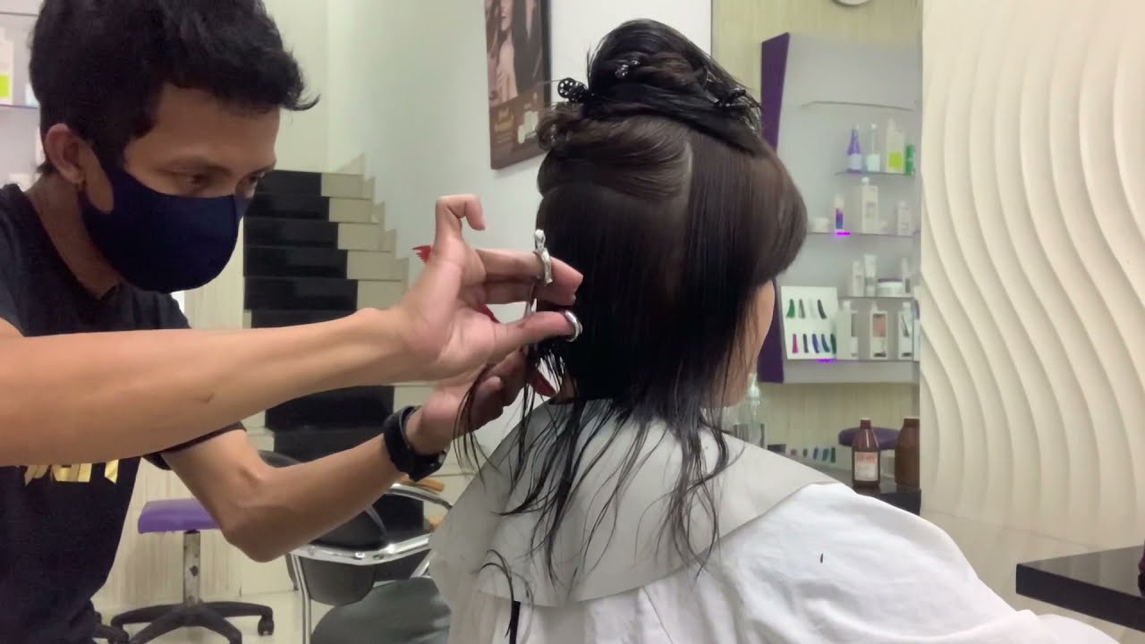 POTONG RAMBUT POLWAN CANTIK 😍 | Long to short haircut | bob haircut | Hairtransformation