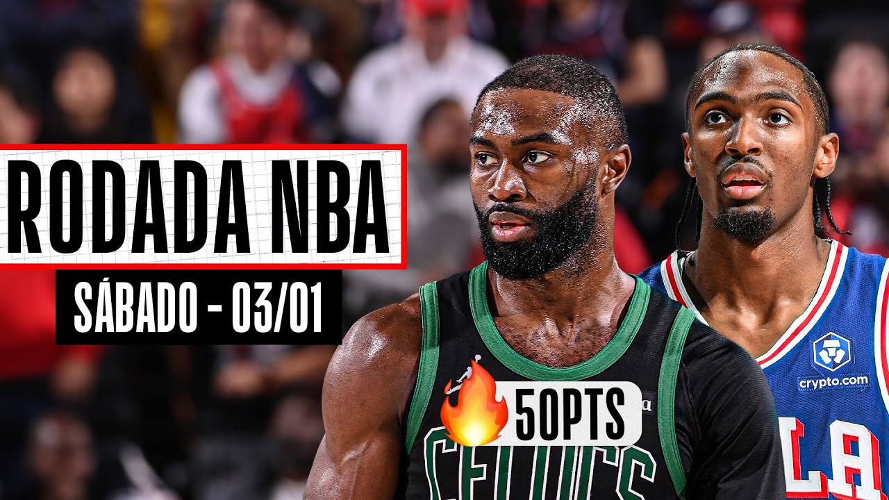 JAYLEN BROWN tem ATUAÇÃO MONSTRUOSA de 50 PONTOS; MAXEY DECIDE contra os KNICKS - RODADA NBA 03/01