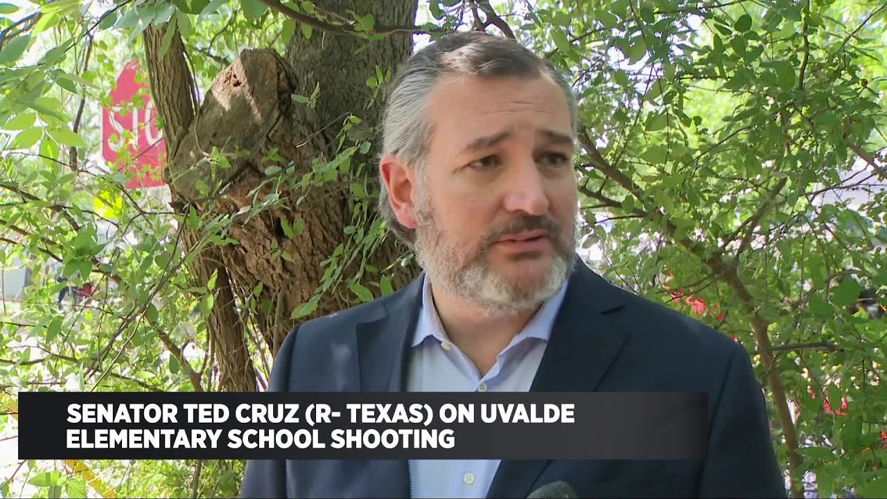 Senator Ted Cruz reacts to Uvalde school shooting
