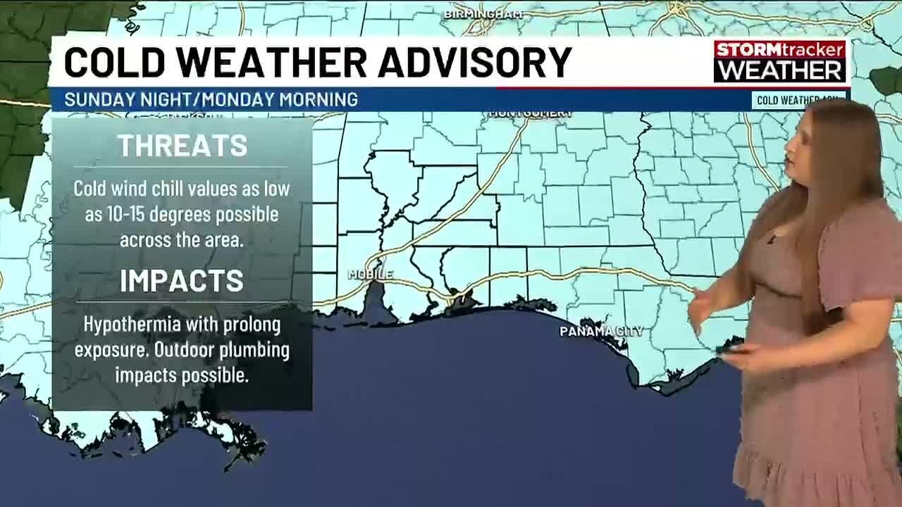 Cold weather comes to the Gulf Coast