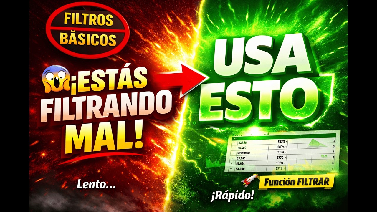 Deja de usar filtros básicos 😱 Aprende FILTRAR en Excel como un PRO